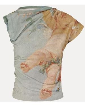 Vivienne Westwood Hebo Top Printed Co Jersey - Grey
