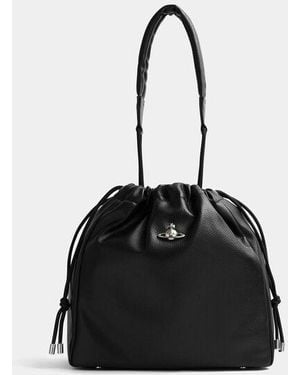Vivienne Westwood Hilary Bucket Bag Faux Leather - Black