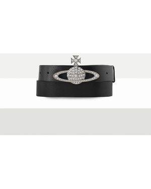 Vivienne Westwood Medium Bas Relief Belt Brass - White