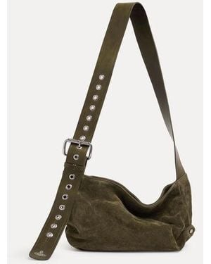 Vivienne Westwood Maxime Small Shoulder Bag Suede Leather - Natural