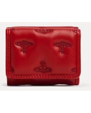 Vivienne Westwood Trifold Wallet Multi Orb Soft Pu - Red