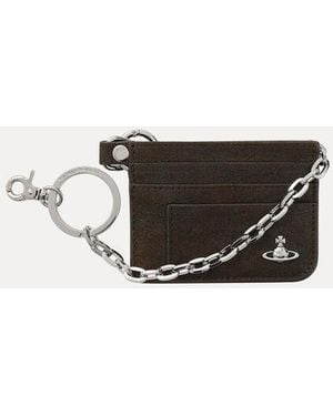 Vivienne Westwood Flat Chain Card Holder Leather - Black