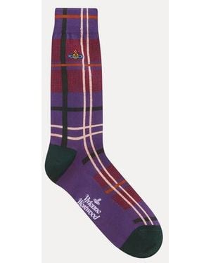 Vivienne Westwood Tartan Sock Tartan - Purple