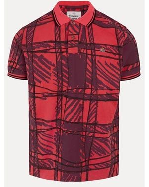 Vivienne Westwood Classic Polo Overprinted Piquet - Red