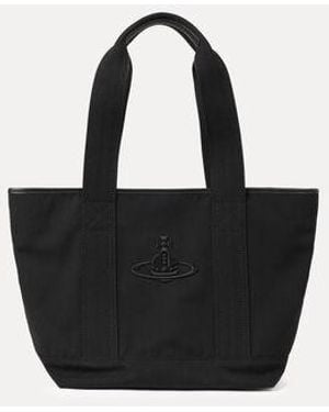 Vivienne Westwood Grant Small Tote Technical Canvas - Black
