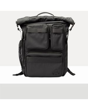 Vivienne Westwood Ruben Multi Pocket Backpack Coated Fabric - Black