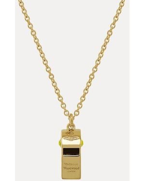 Vivienne Westwood Whistle Long Pendant Necklace - Metallic