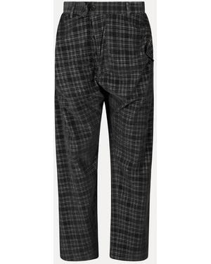 Vivienne Westwood Straight Drunken Trousers Micro-Ridge Check - Grey