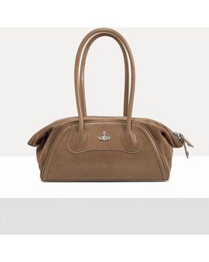 Vivienne Westwood Shirley Small Holdall Shiny Veg Tan/Suede - Multicolour