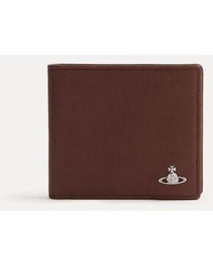 Vivienne Westwood Billfold Wallet Supple Leather - Purple