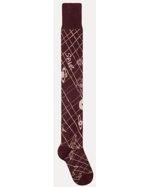 Vivienne Westwood Plus 5 Over The Knee Sock Plus 5 - Purple