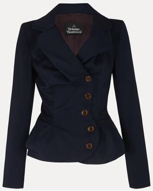 Vivienne Westwood Drunken Tailored Jacket Wool - Blue