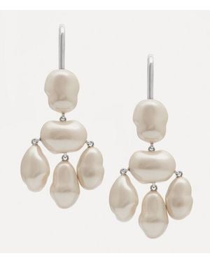 Vivienne Westwood Loulia Earrings Andreas Kronthaler For Swarovski Pearls - Brown