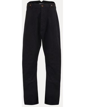 Vivienne Westwood Buckle Back Trousers Cotton Twill - Black