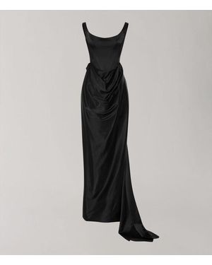Vivienne Westwood Nova Camille Dress Naia Heavy Stretch Satin - Black