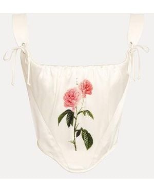 Vivienne Westwood Kitten Corset Satin W/Rose - White