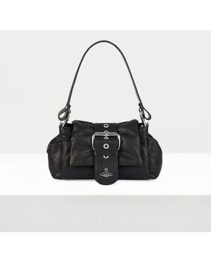 Vivienne Westwood Hazel Treasure Handbag Supple Leather - Black