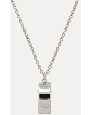 Vivienne Westwood Whistle Long Pendant Necklace - White