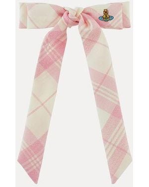 Vivienne Westwood Flyes Hair Clip Coquette Check - Pink
