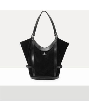 Vivienne Westwood Large Shoulder Bag Leather - Black