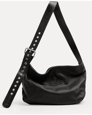 Vivienne Westwood Maxime Medium Shoulder Bag Leather - Black