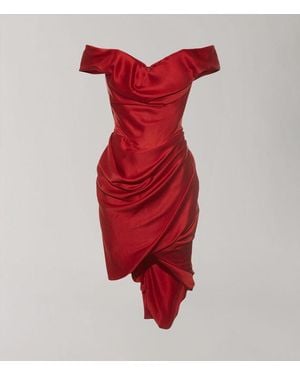 Vivienne Westwood Nova Cora Mini Dress Fsc Crepe Satin - Red