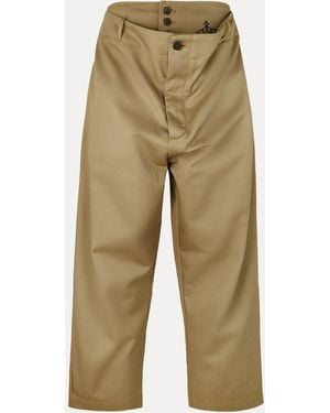 Vivienne Westwood Alien Trousers Cotton Camel Xs Unisex - Natural