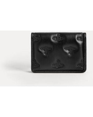 Vivienne Westwood Flap Card Holder Multi Orb Soft Pu - Black