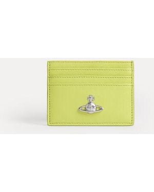 Vivienne Westwood Flat Card Holder Supple Leather - Yellow