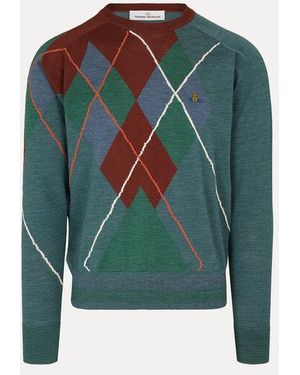 Vivienne Westwood Argyle Jumper Wool - Green