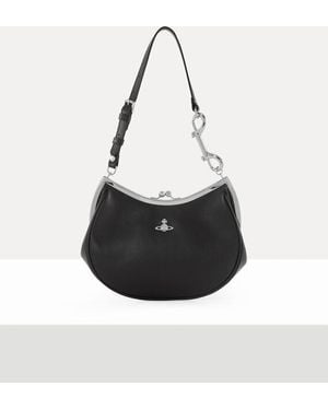 Vivienne Westwood Charm Frame Purse Soft Leather - Black