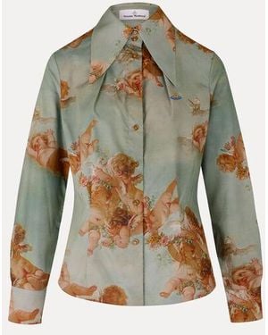 Vivienne Westwood Violin Shirt Printed Poplin - Green