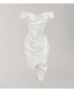Vivienne Westwood Nova Cora Mini Dress Fsc Crepe Satin - White