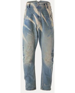 Vivienne Westwood Buckle Back Jeans Bleach Denim - Blue