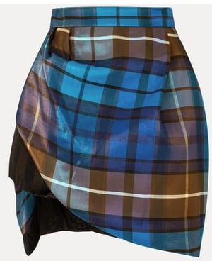 Vivienne Westwood Zora Mini Skirt Buchanan Tartan Poly - Blue