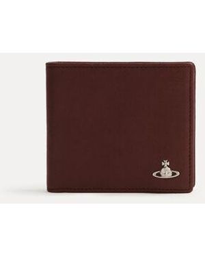Vivienne Westwood Billfold Wallet Supple Leather - Purple