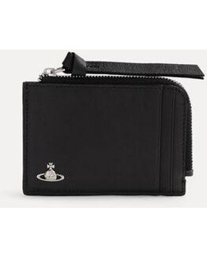 Vivienne Westwood Card Holder With Zip Supple Leather - Black