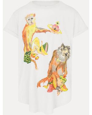 Vivienne Westwood Monkeys Longline T-Shirt Cotton - White