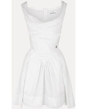 Vivienne Westwood Mini Sunday Dress Compact Poplin - White