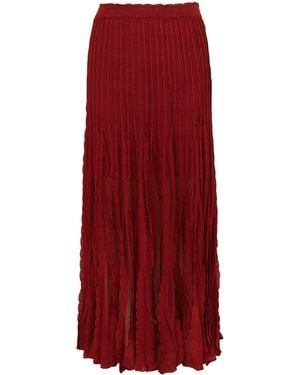 ViX Knit Celina Long Skirt - Red