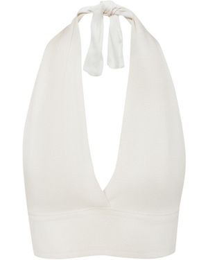 ViX Knit Luna Halter Top (exchange Only) - White