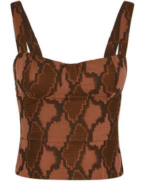 ViX Coen Peplum Top - Brown