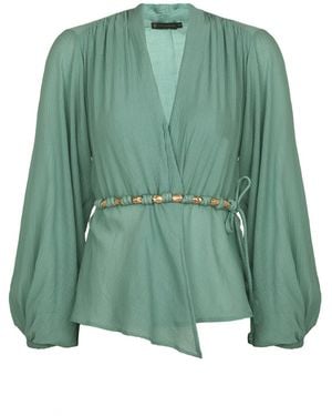ViX Giana Long Sleeve Blouse - Green