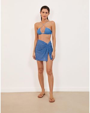 ViX Karen Mini Pareo Skirt - Blue