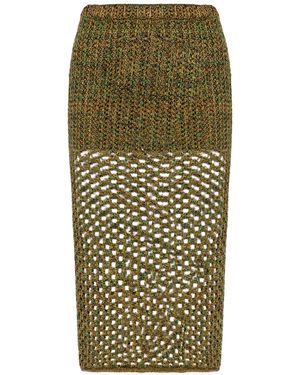 ViX Knit Aria Midi Skirt - Green