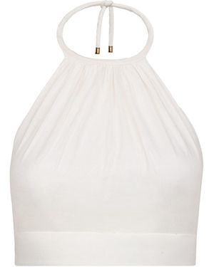 ViX Ibiza High Neck Halter Top - White