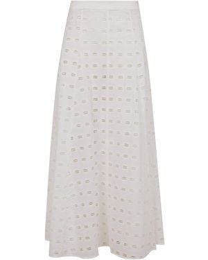 ViX Eyelet Bea Maxi Skirt - White