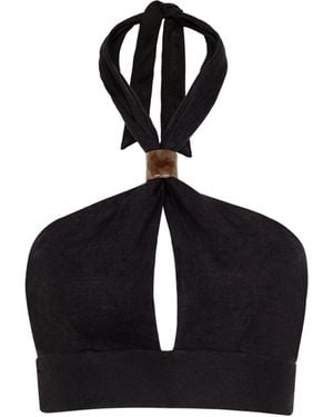 ViX Luna Halter Top - Black