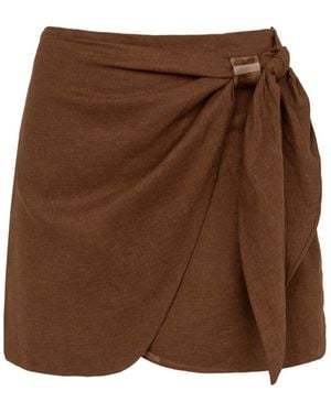 ViX Luna Mini Skirt - Brown
