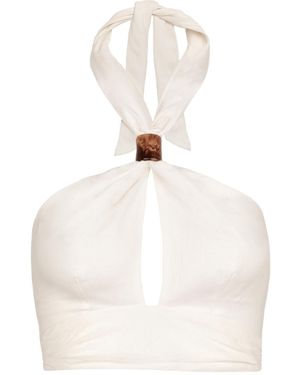 ViX Luna Halter Top - White